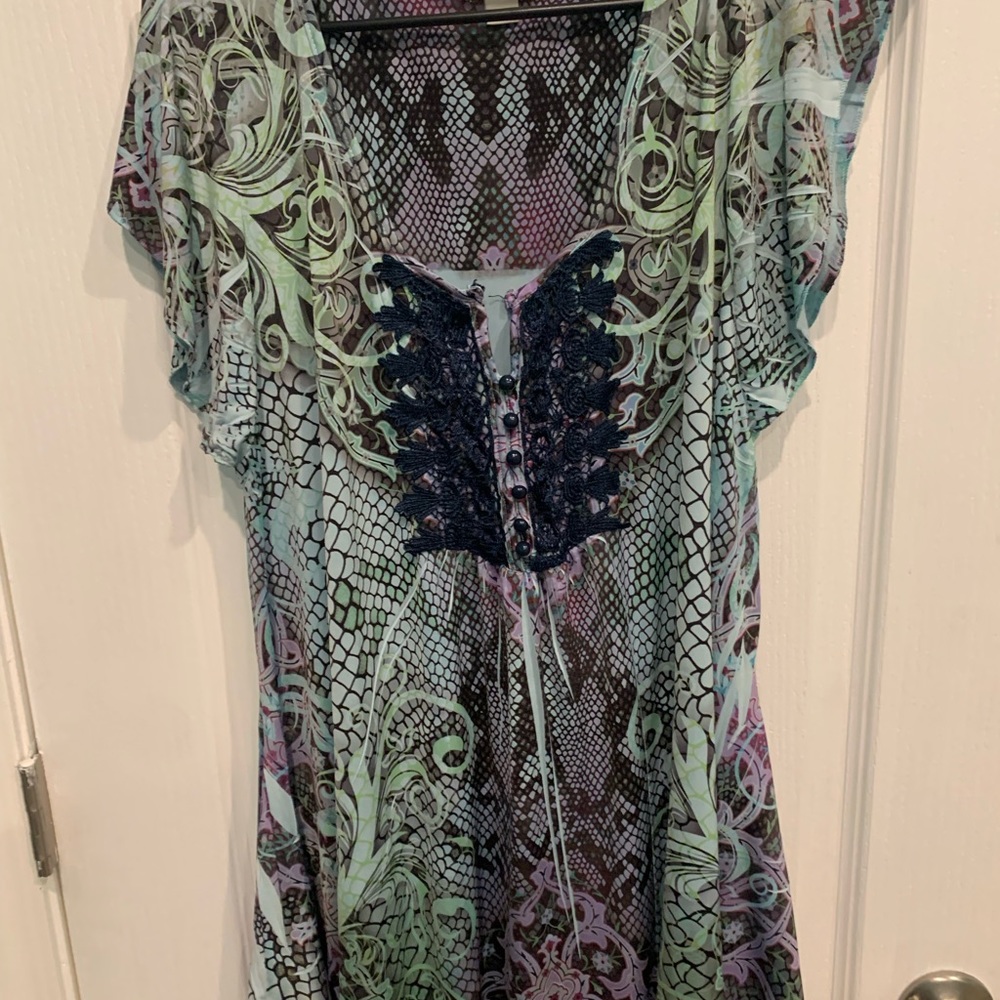 multi color tunic top